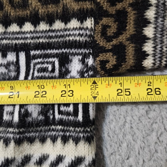 Tejidos Ali Maqui Alpaca Print Heavy Sweater Jacket Ecuador Geometric Aztec L - Picture 7 of 9